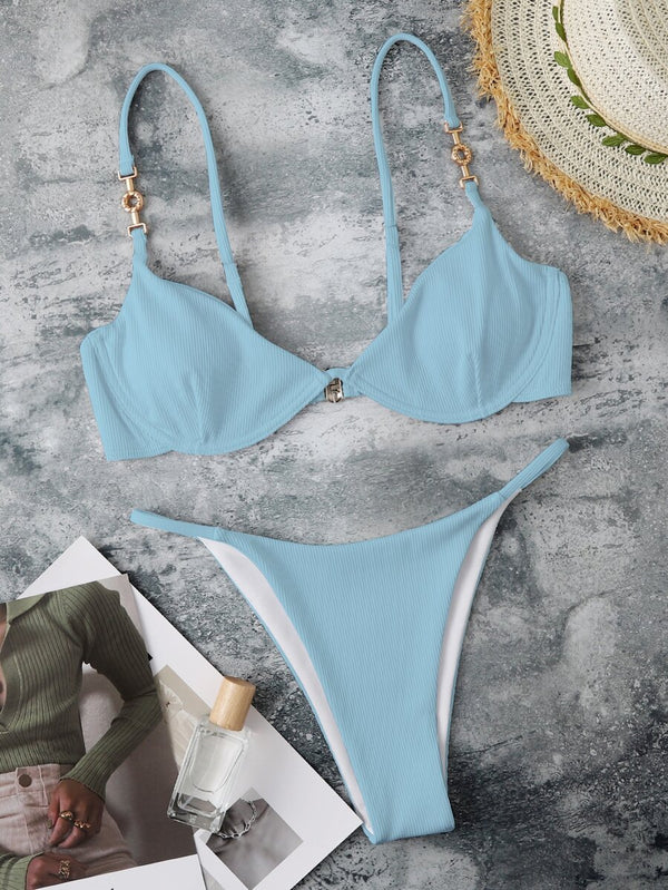 Rebecca Blue Push-Up Rib Set